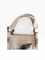 Roberto Cavalli Freedom Snake Head Leather Handbag