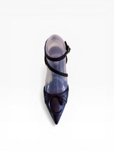Cavalli Class by Roberto Cavalli Black Leather Buckle Stiletto Heels