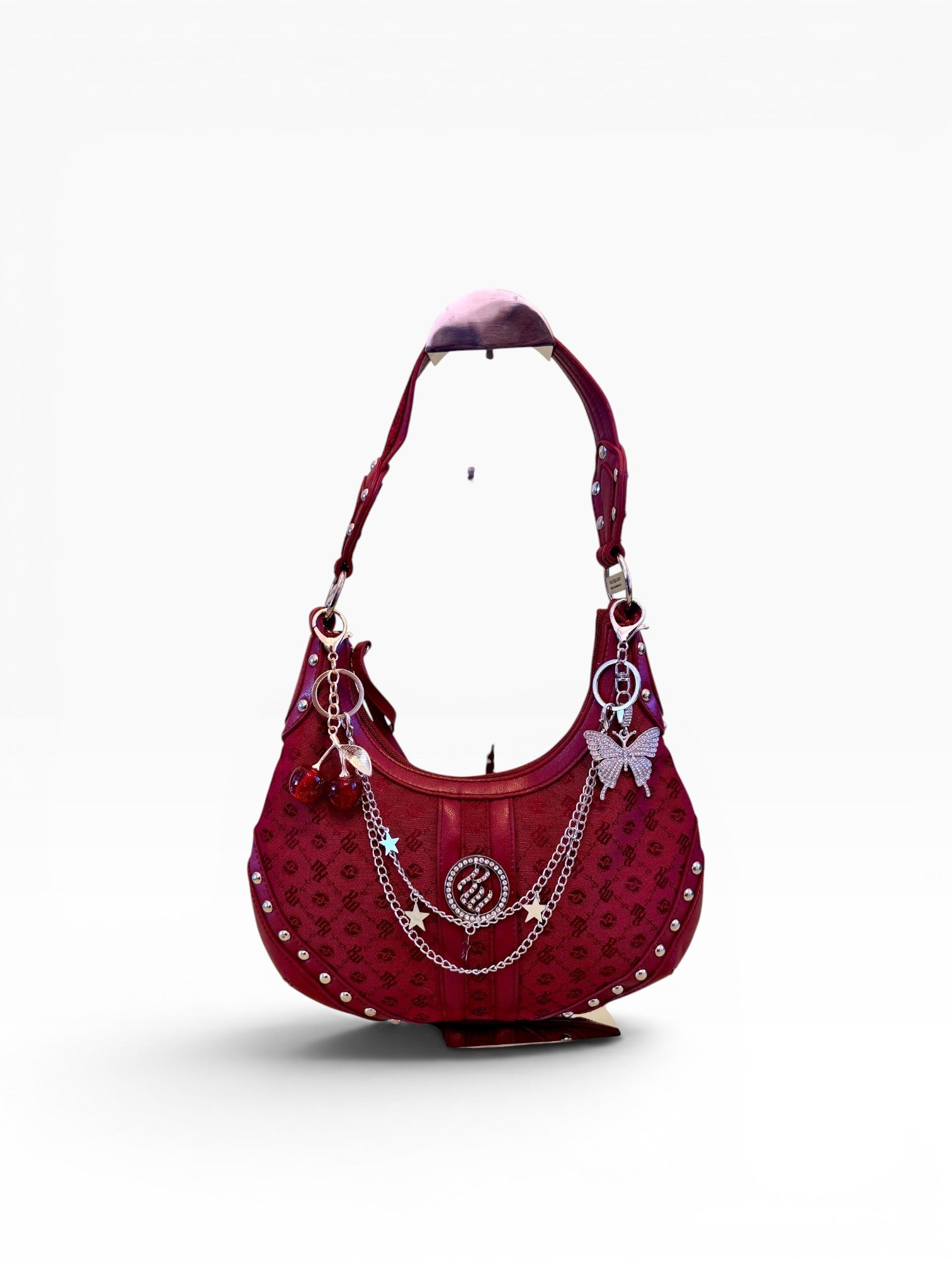 Rocawear Monogram Jacquard Hobo Shoulder Bag