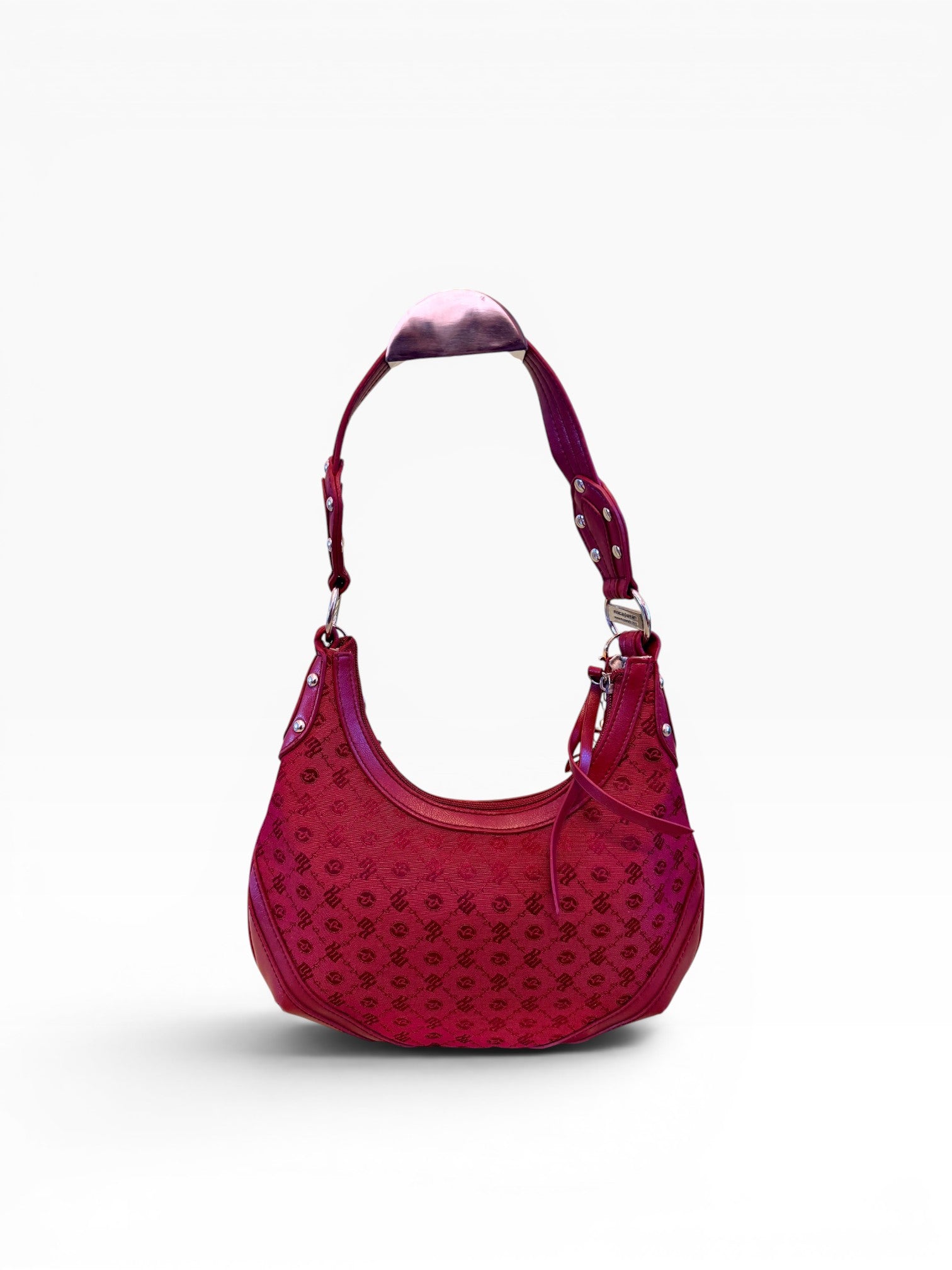 Rocawear Monogram Jacquard Hobo Shoulder Bag