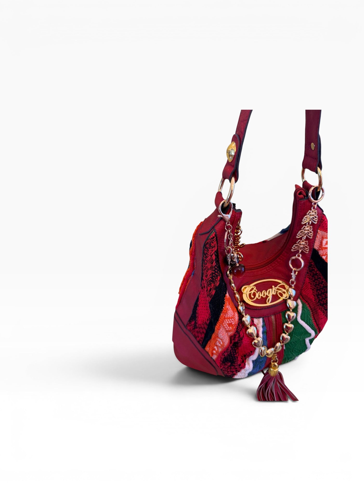 Coogi Vintage Sweater Knit Hobo Shoulder Bag