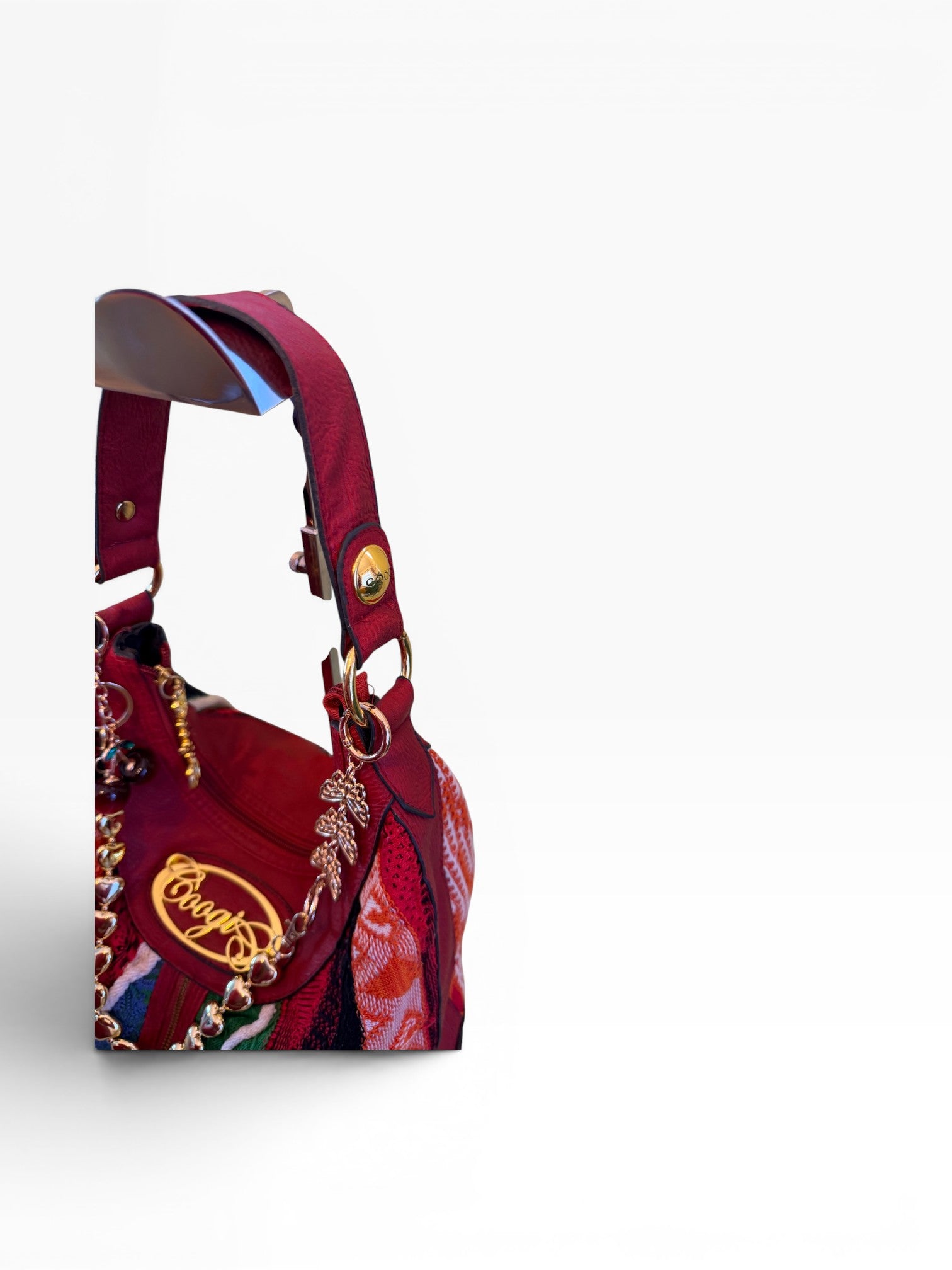 Coogi Vintage Sweater Knit Hobo Shoulder Bag