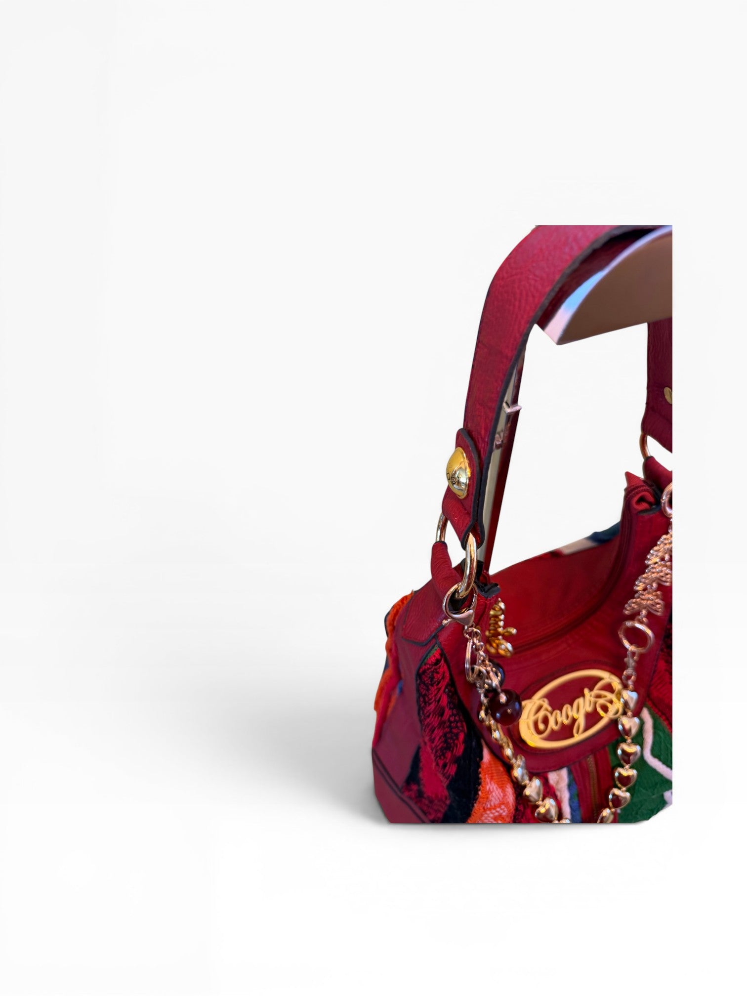 Coogi Vintage Sweater Knit Hobo Shoulder Bag