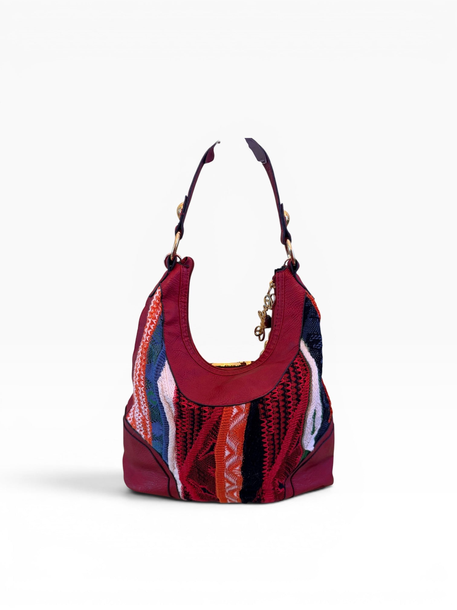 Coogi Vintage Sweater Knit Hobo Shoulder Bag