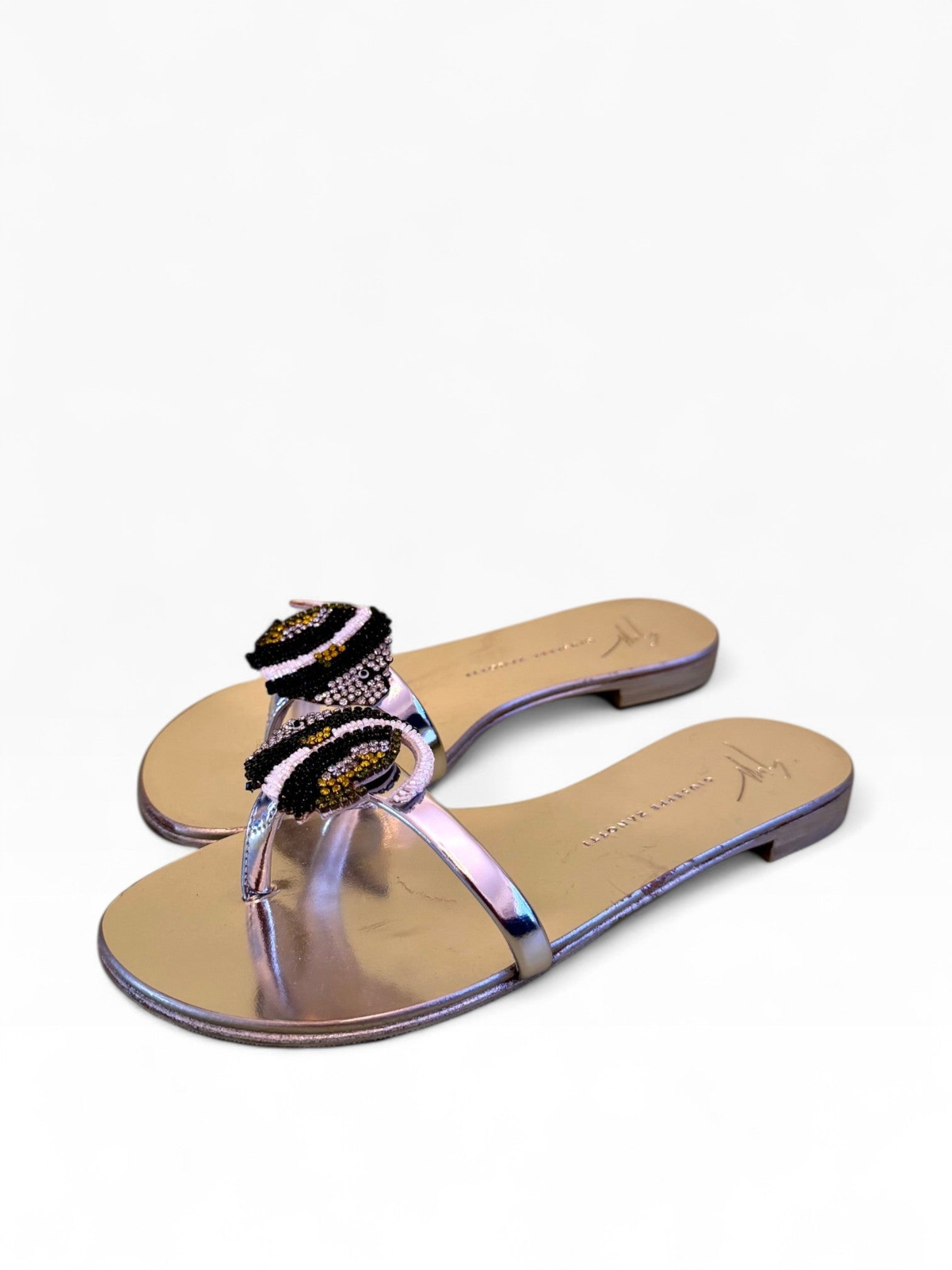 Giuseppe Zanotti Silver Fish Sandals