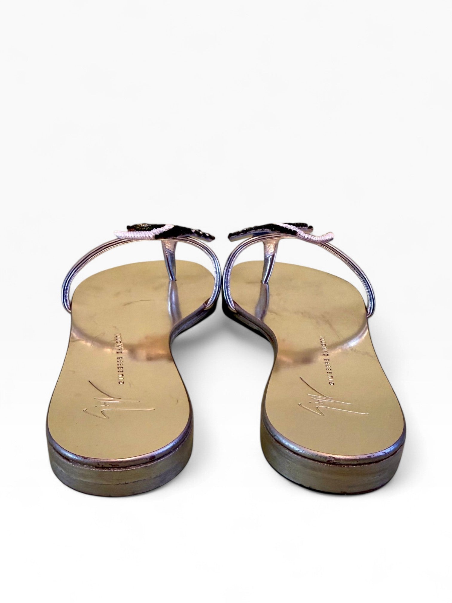 Giuseppe Zanotti Silver Fish Sandals