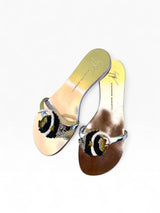 Giuseppe Zanotti Silver Fish Sandals