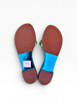 Giuseppe Zanotti Teal Fish Beaded Sandals