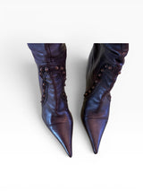 El Dantes Diseño Marco Brown Stiletto Knee Boot