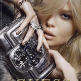 Guess Crystal G-Logo Chain Bag | Pewter Metallic