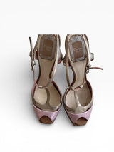 Christian Dior Pink & Gold Platform Heels