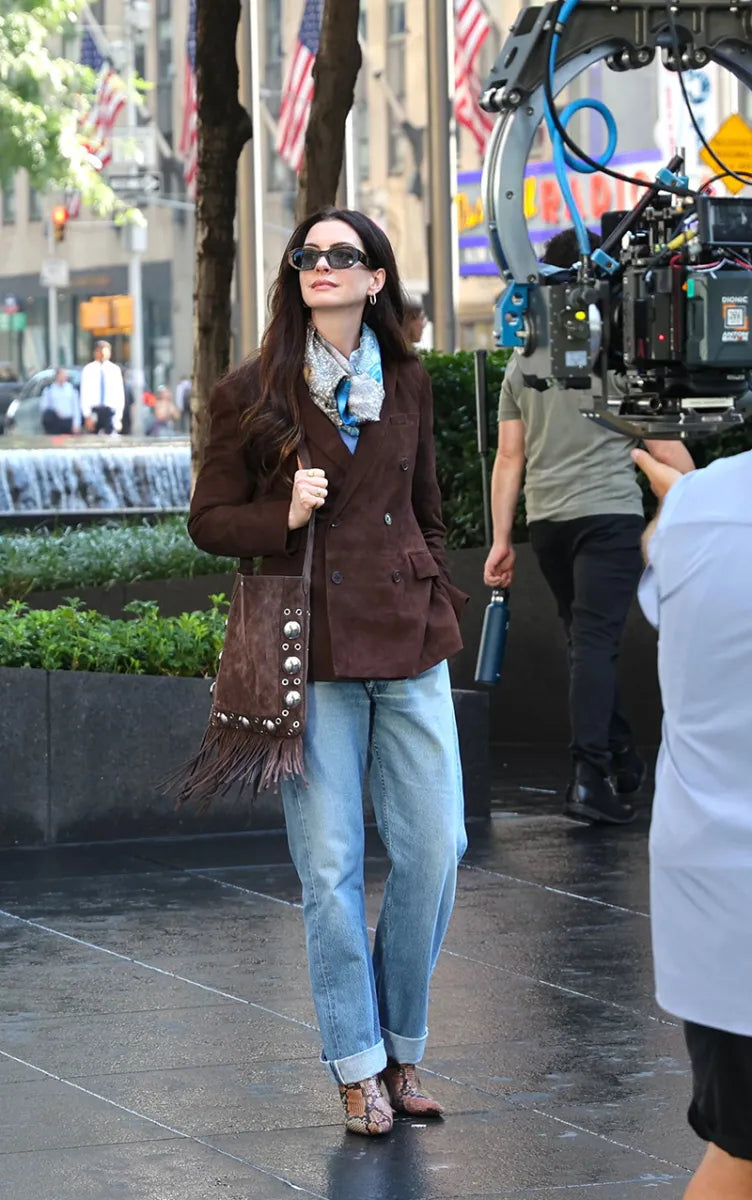 Dolce & Gabbana 2001 Espresso Suede Fringe Crossbody