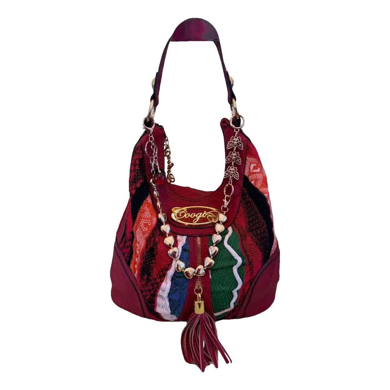 Coogi Vintage Sweater Knit Hobo Shoulder Bag